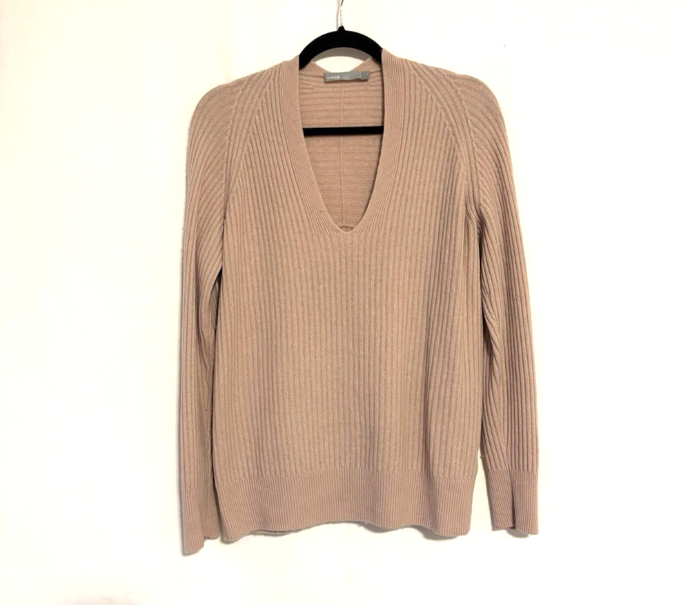 Vince Sweater Small Womens Wool Cashmere Ribbed Stretch Cardigan